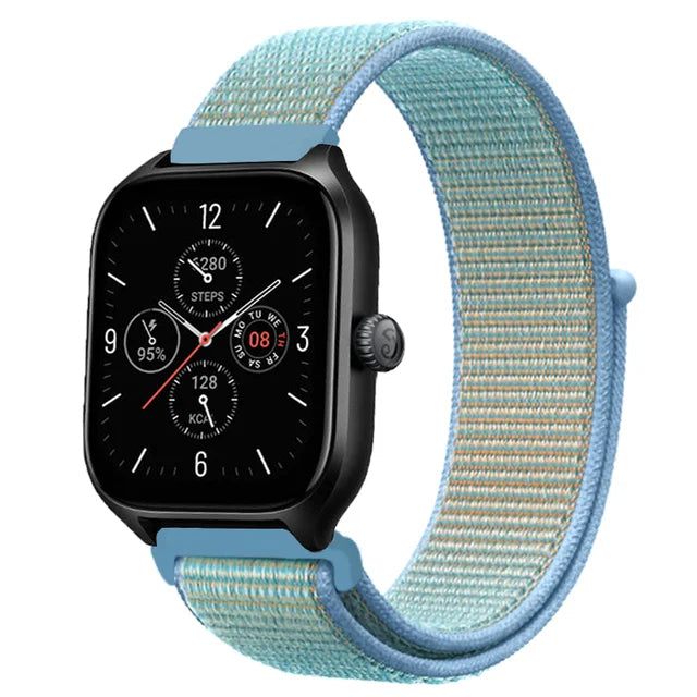 Nylon Loop Band For Amazfit GTS 4/3/3pro/2e/GTS 2 Mini/GTR 4 47mm/GTR 2/Stratos 2 3 Strap For Amazfit Bip 3 Pro Correa