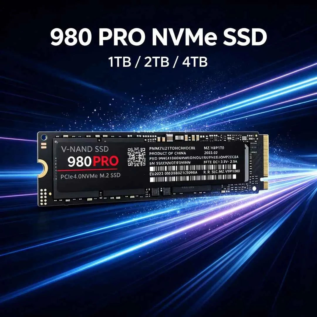980 Pro M2 2280 NVMe High Speed SSD Hard Disk 1/2/4TB Option, High Read Write Speed Solid State Drive Perfect for PS5 Gaming Mac