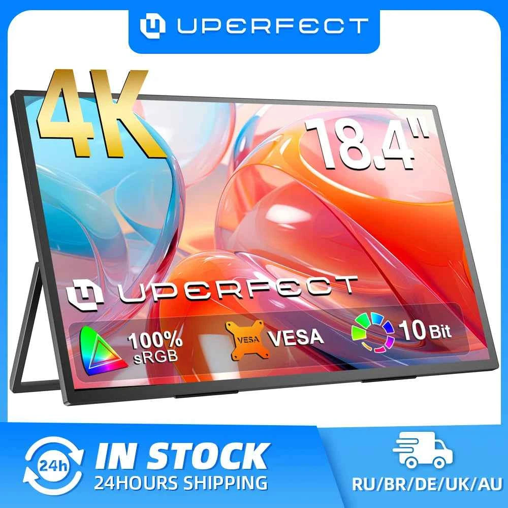 UPERFECT 18 Inch Large Gaming Monitor 4K PC Display 3840*2160  HDMI USB C With HDR FreeSync External Screen For Laptop Switch