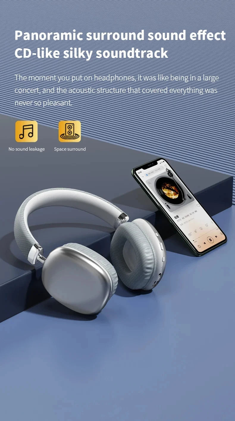 2026 Bluetooth Over Ear Headphones Wireless, HiFi Stereo Sound, 12 Hours Playtime, Dual Device Pairing, Foldable Noise Isolating Gaming Headset B36 Wireless Bluetooth 5.3 Headphones