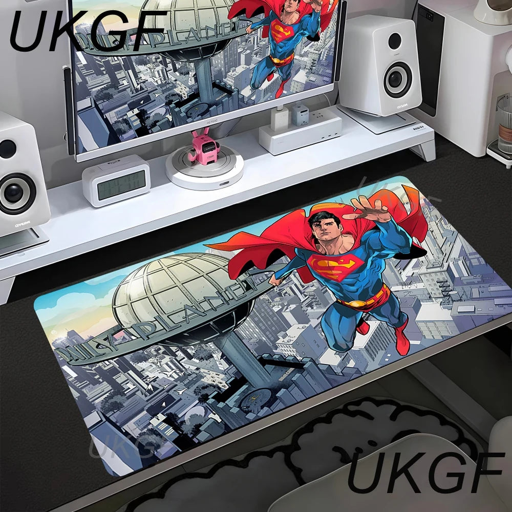 Anime S-Superman Mouse Pad Office PC Speed Gamer Keyboard Mousepad Laptop Gaming Accessories XXL Desk Mat 900x400 Carpet