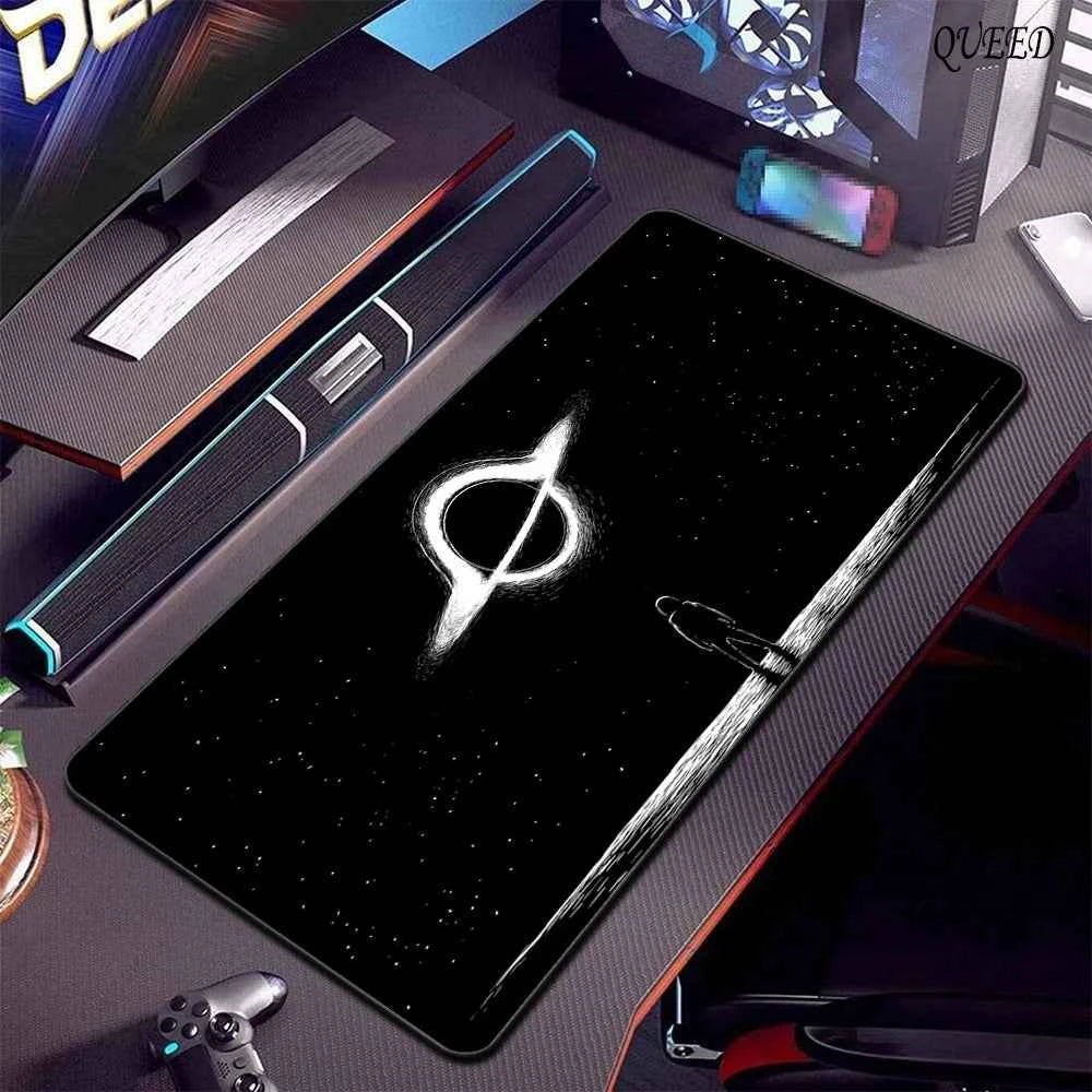Astronaut Printing Black Pattern Keyboard Mat Rubber Non-slip Mousepad Pc Gaming Accessories Mouse Pad Office Carpet XL Mausepad