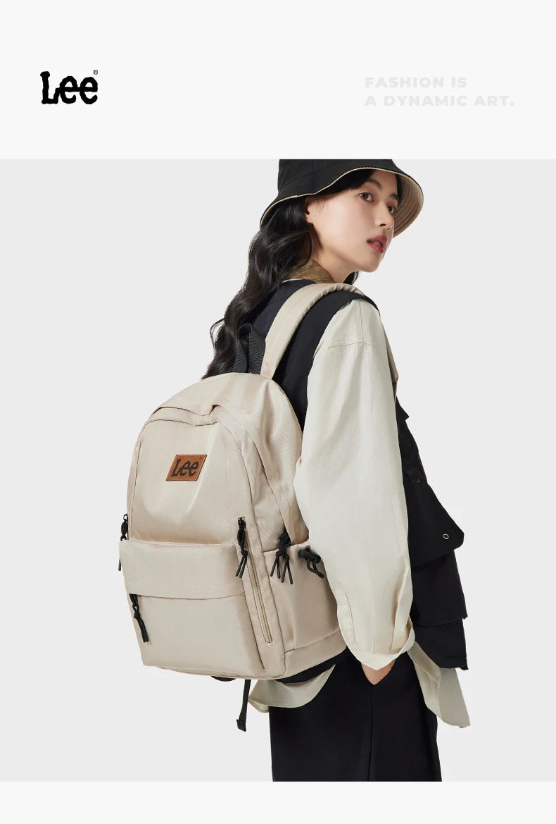 LEE Lightweight 16 Inch Laptop Backpack Women Man Oxford Middle High School Bag Large Capacity Teenage College Student Schoolbag