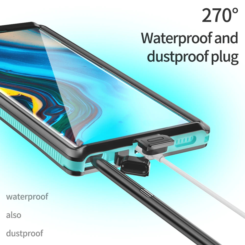 IP68 Waterproof Diving Swim OutdoorSport TPU Armor Cover Case For Samsung Galaxy S22 Ultra Plus S21 S20 Note 20 Ultra Note 10