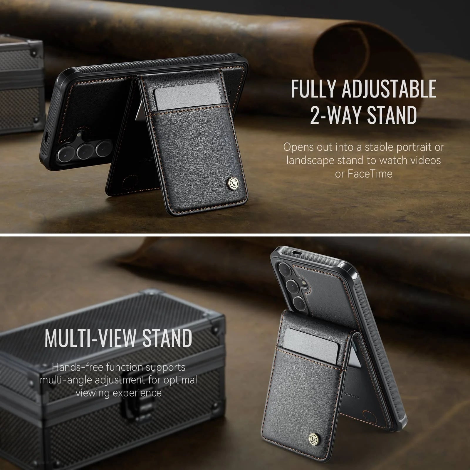 Magnetic 2 in 1 Detachable for Samsung Galaxy S25 S24 Ultra Wallet Case with Card Holder, Magnetic Flip Kickstand Credit Slots