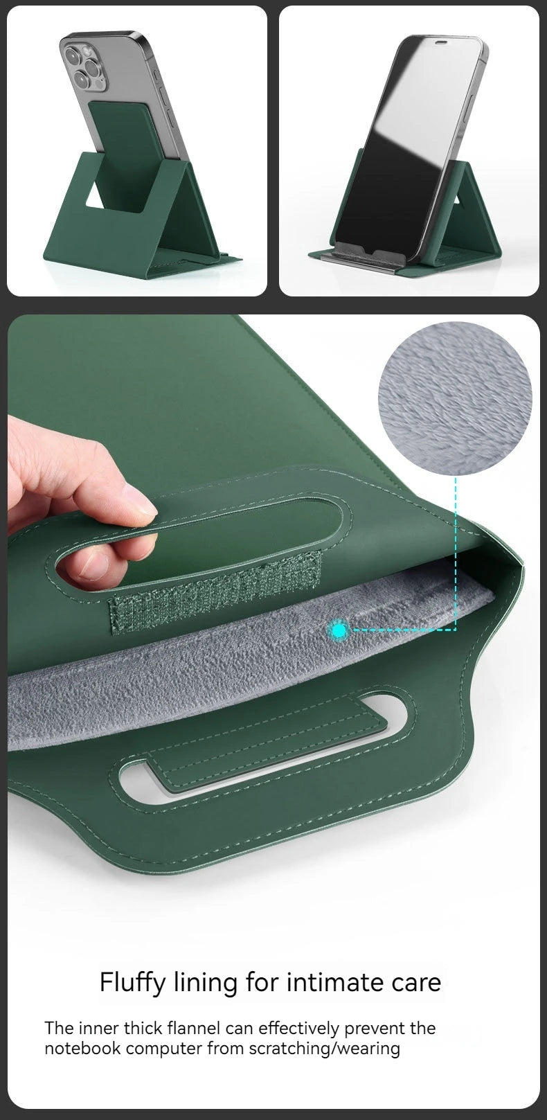 PU Leather Multi-functional Laptop Sleeve Bag Notebook Case for Macbook Air Pro 11 13 14 15 16 Pro Cover Accessories