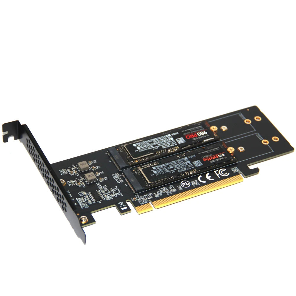 PCle4.0 X16 to 4xNVME M.2 Expansion Card M.2 SSD GEN4 PCIe4.0 PC Motherboard X1 X4 X8 X16 Expansion Card For 2230 2242 2260 2280