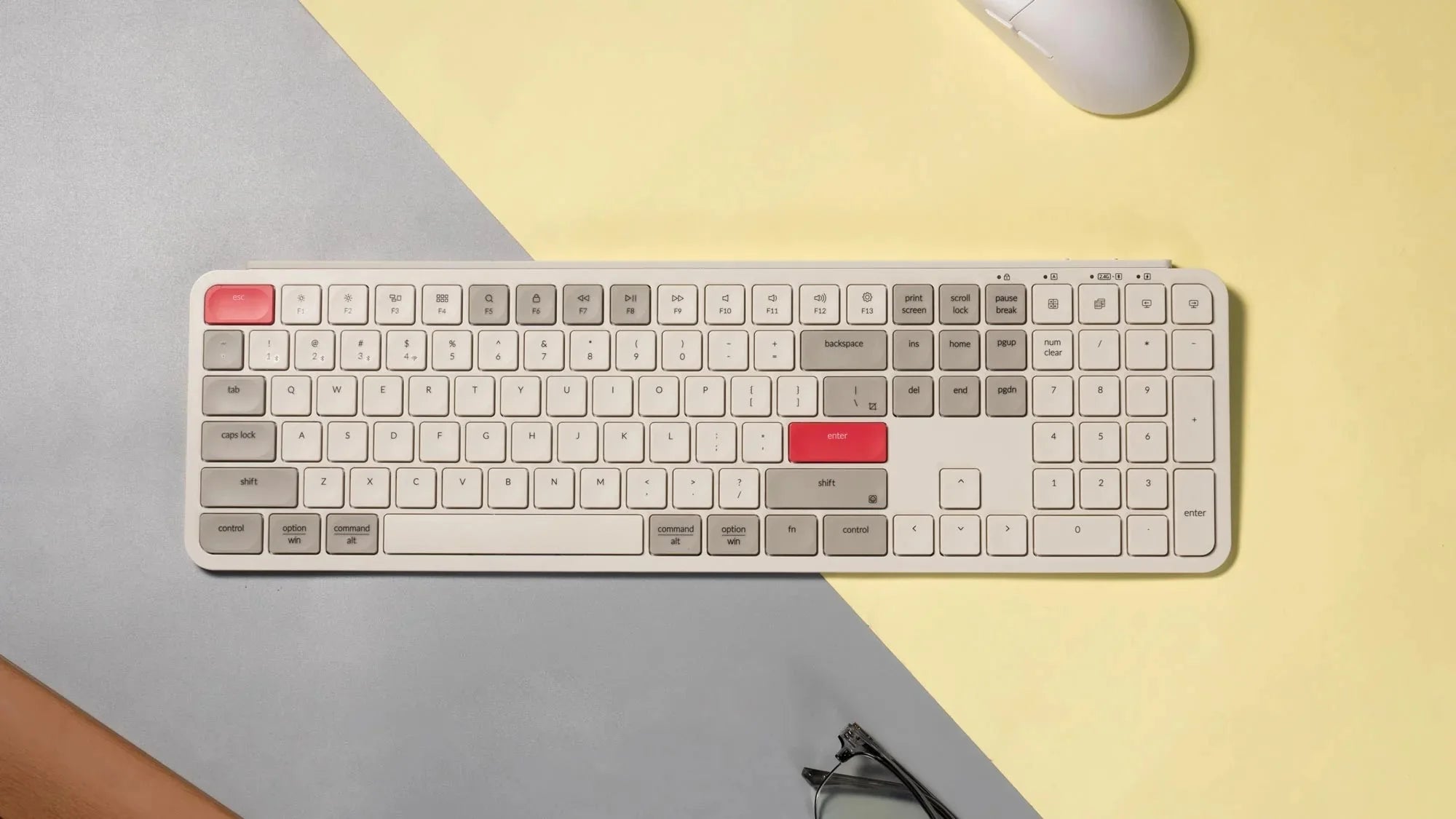 Keychron B6 Pro ZMK Ultra-Slim Wireless Keyboard Full Size Portable Lightweight 2.4GHz & Bluetooth Connections