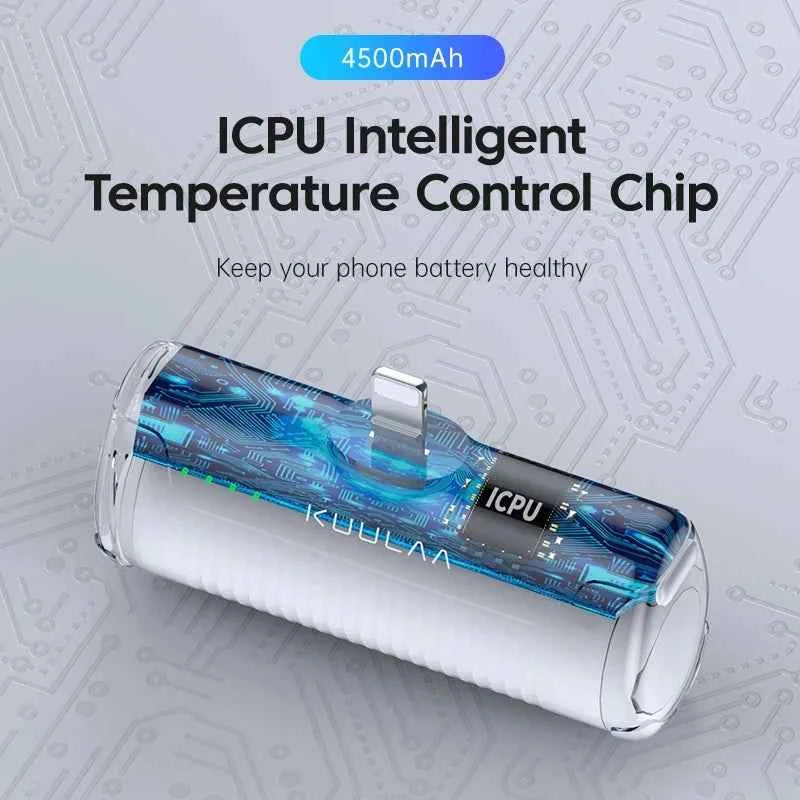 KUULAA Mini Power Bank 4500mAh PowerBank Portable Charger For iPhone 15 14 13 12 Pro Max Externe Batterie For Samsung/Xiaomi