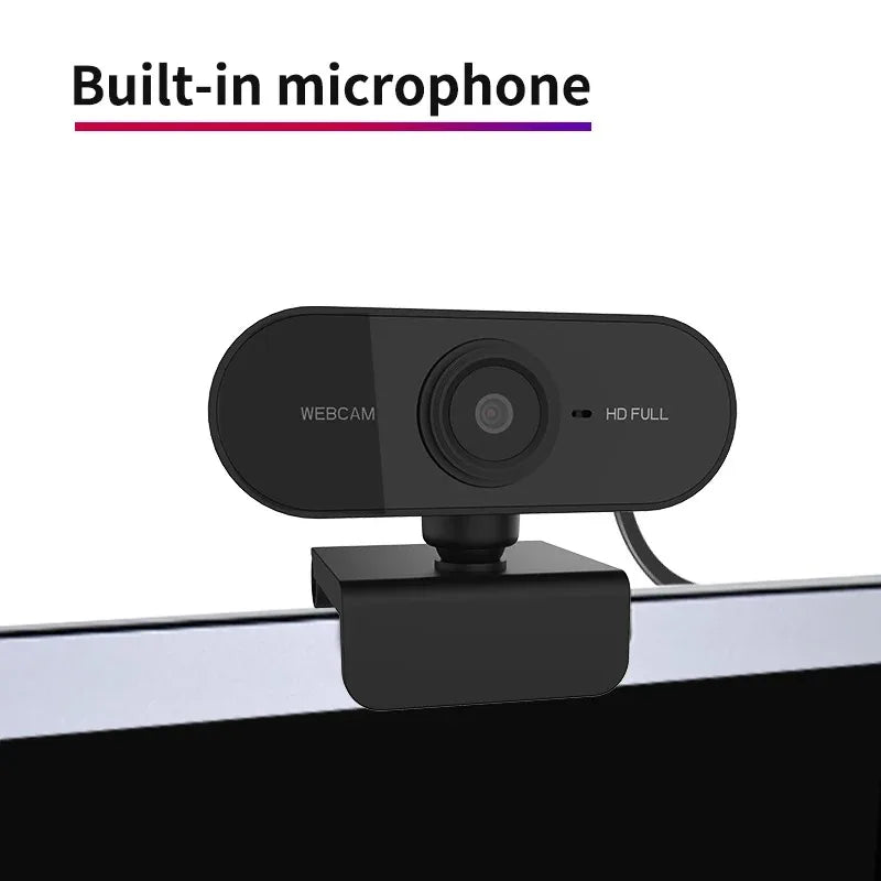LAMJAD 1080P HD USB Webcam with Microphone & Tripod