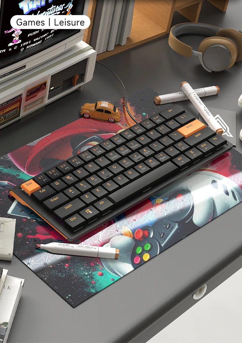 Ajazz NKL61 Wired And Matte Office Keyboard 61-Key Slim Body ABS Wired Office Keyboard Suitable For Office Use