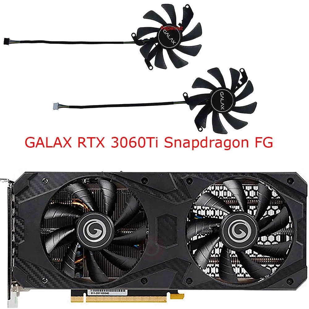 Video Card Fan,Graphics Cooler,2Pcs/Set,T129215SU,FY09015M12LPA,For GALAX RTX 3060 Ti Snapdragon FG,For GALAX RTX3050 Snapdragon
