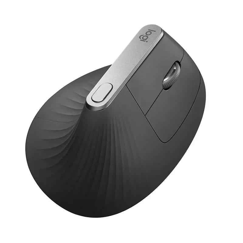 Logitech MX Vertical Wireless Mouse – Ergonomic Design Reduces Muscle Strain, Move Content Between 3 Windows and Apple Computer