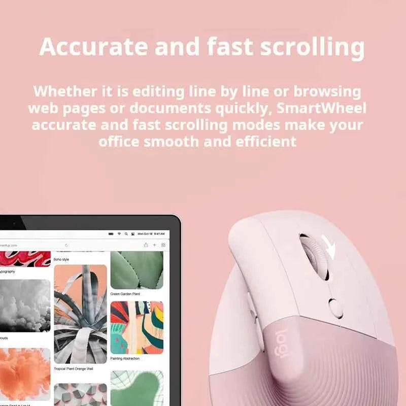 Logitech Lift Ergonomic Bluetooth Wireless Mouse Vertical Mouse Small Mouse Business Office 3 Devices Switch In Seconds