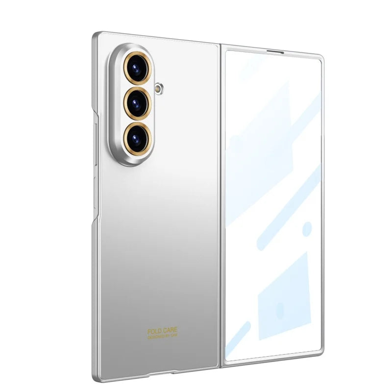 Luxury Fashionable Ultra-thin Phone Case For Samsung Galaxy Z Fold 7 6 5G With Screen Glass Protect Film Matte Protector Cover