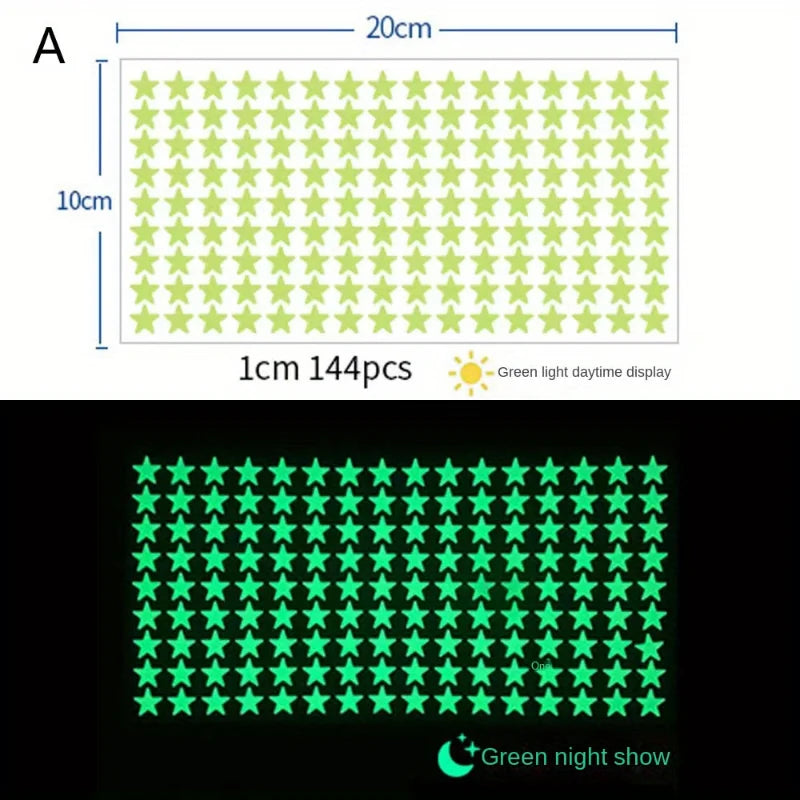 Glow in The Dark Wall Stickerst Adhesive Dots Luminous Ceiling Decals for Kids Bedroom Halloween Home Decoration
