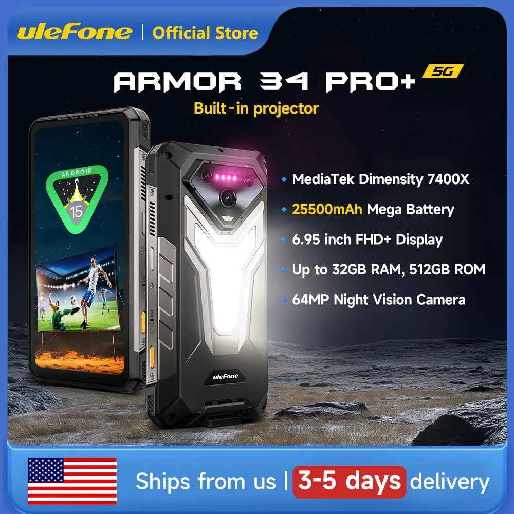 Ulefone Armor 34 Pro Plus 5G AI Rugged Phone  6.95