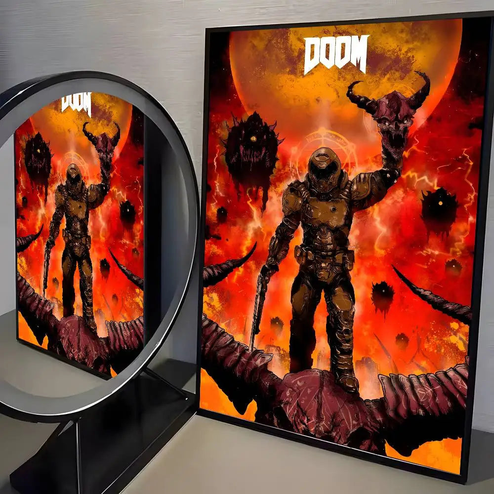 Cool Movie D-Doom Poster Art HD Canvas Advanced Aesthetic Printing Paper Wall Art for Living Room Home Decor