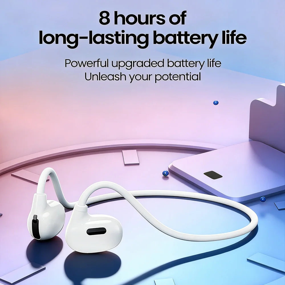 Olaf Sport Bluetooth 5.3 Headphone Wireless Open Air Conduction Earphones Hifi Stereo Sound Sport Gaming Headset  For Phone