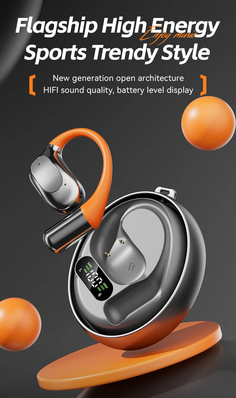 Tecsire OWS Bluetooth Earphones Earhook Wireless Earbuds Hifi Stereo ENC Mic for Sports Audio Book