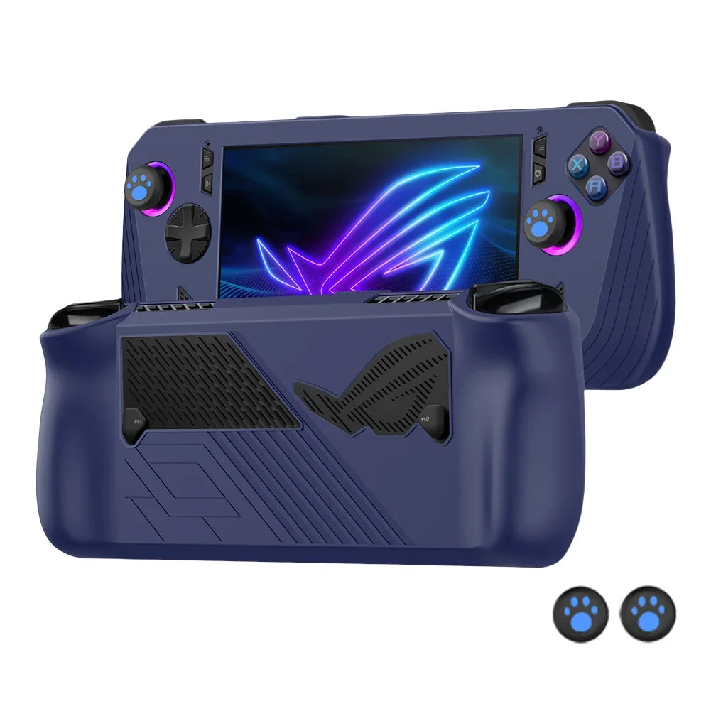 Silicone Protective Cover Shockproof Protector Sleeve Anti-Scratch with Lanyard Suitable For Asus ROG Ally X Gaming Console