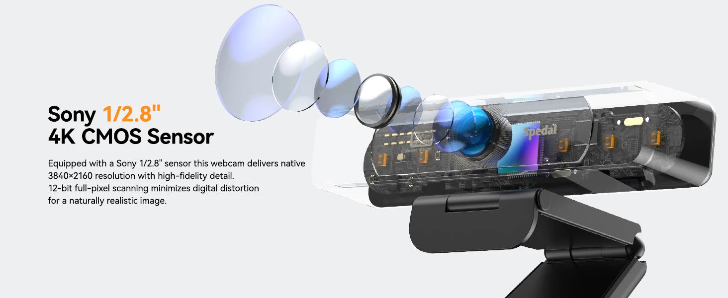 4K HD Webcam 30FPS with Microphone & Remote – 120° Wide Angle USB Camera for Streaming, Zoom, PC, Windows, Mac & Linux.