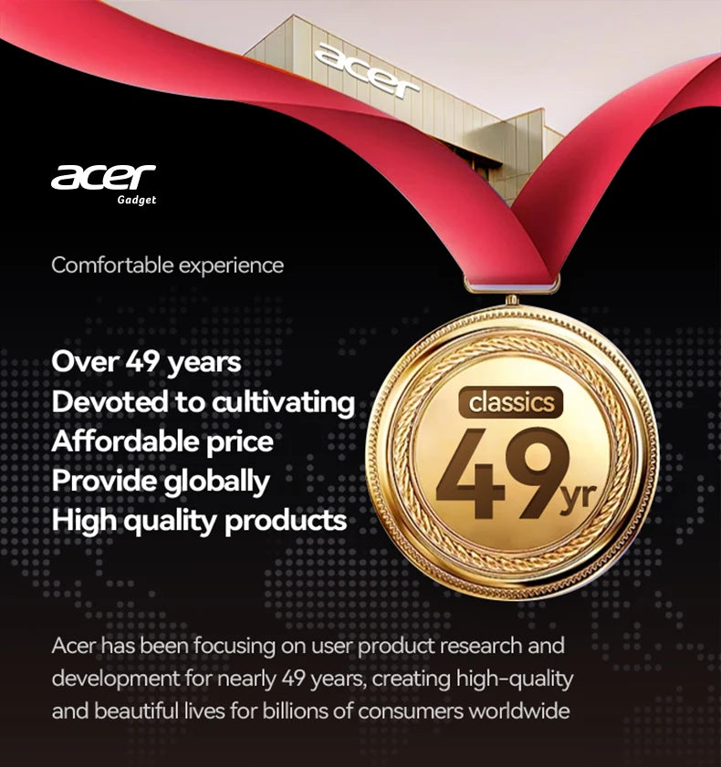 [Official Acer Product] Ohr553 Wireless Bluetooth Earphones with Earhook Design, Ows Design, Hd Calls, Comfortable Wear, Suitable for Sports and Running, Compatible with Mobile Phones, Tablets, and Laptops