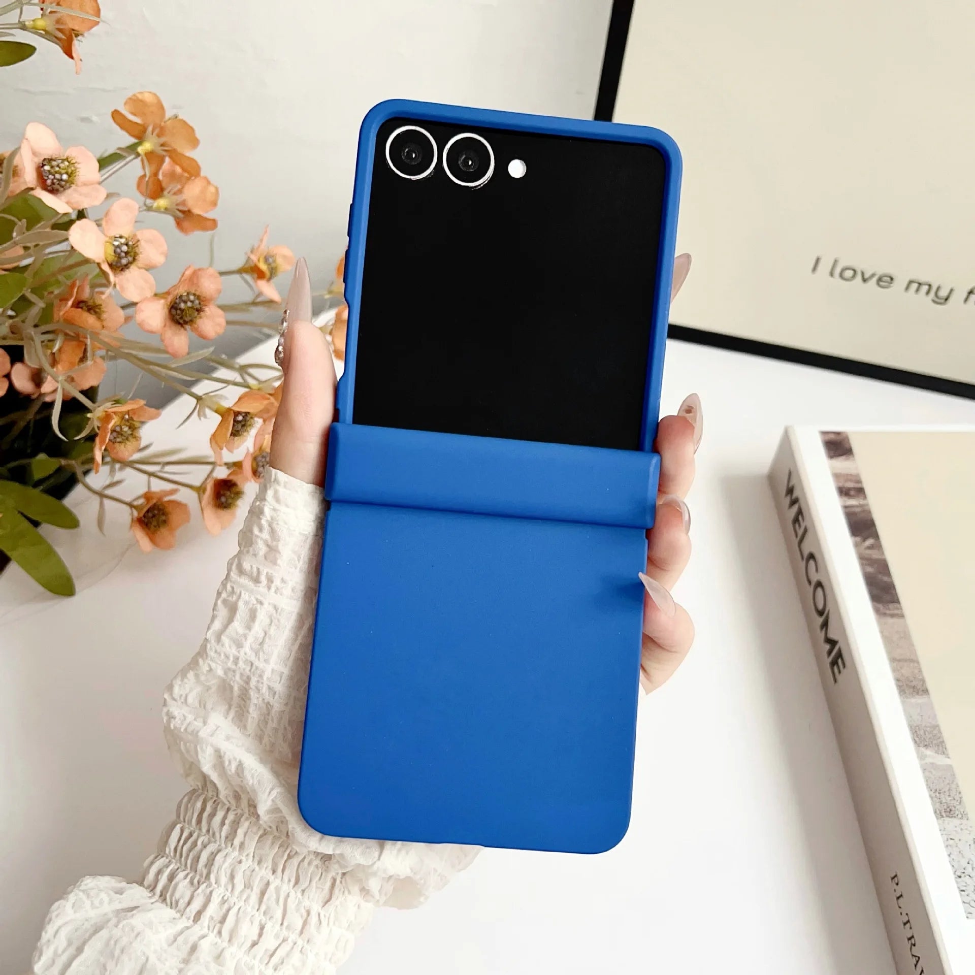 Dopamine Candy Color Matte Phone Case for Samsung Galaxy Z Flip 7 FE 6 5 Flip 4 3 5G Hinge Protective Hard Back Cover