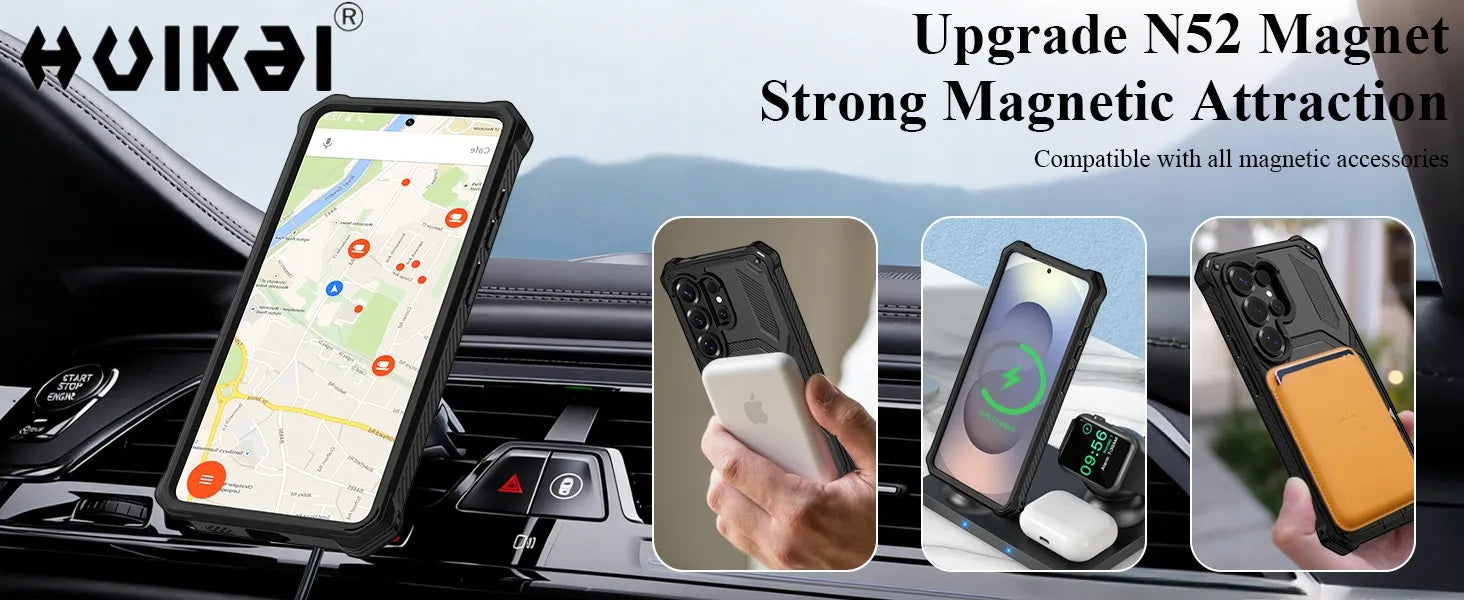 Magnetic Case For Samsung Galaxy S26 Ultra S25 S24 Military Grade Protectio Shockproof Heavy Shock Absorption Protective Covers