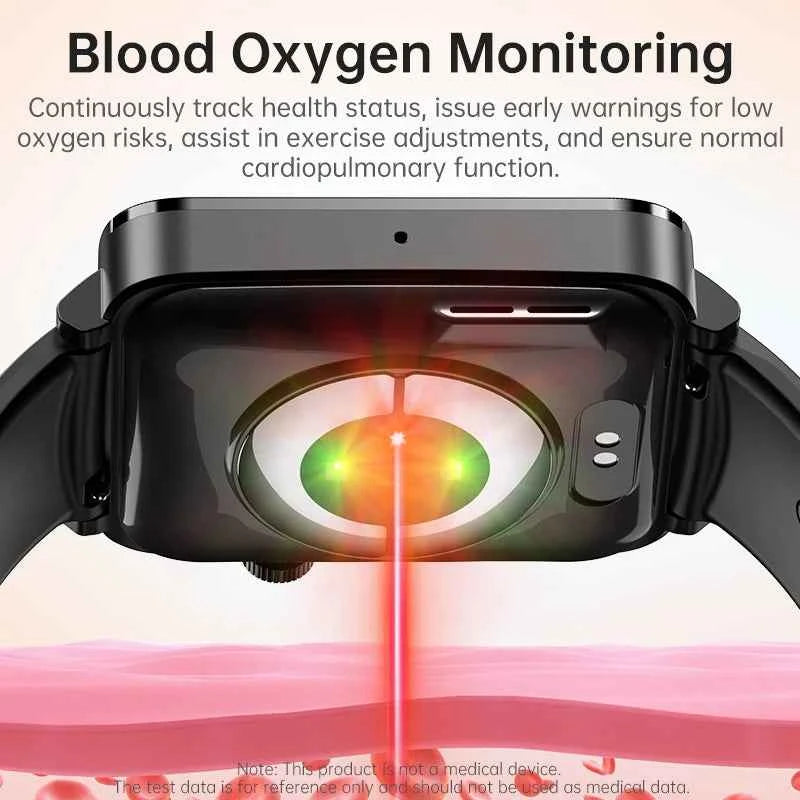 KS03 PRO Health Smart Watch For Men Women Bluetooth Calling Fitness Tracker Smartwatch E/C/G Test Outdoor 1.96