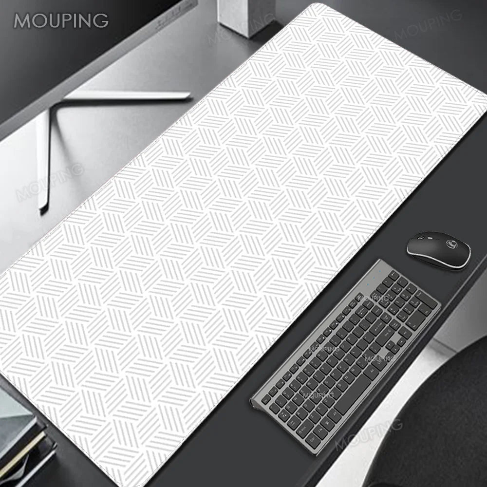 Black Deskmat Carpet Desk Accessories Laptop Gamer Mause Pad White Mouse Pad Large Mousepad 900x400 Office Tables mouse mats