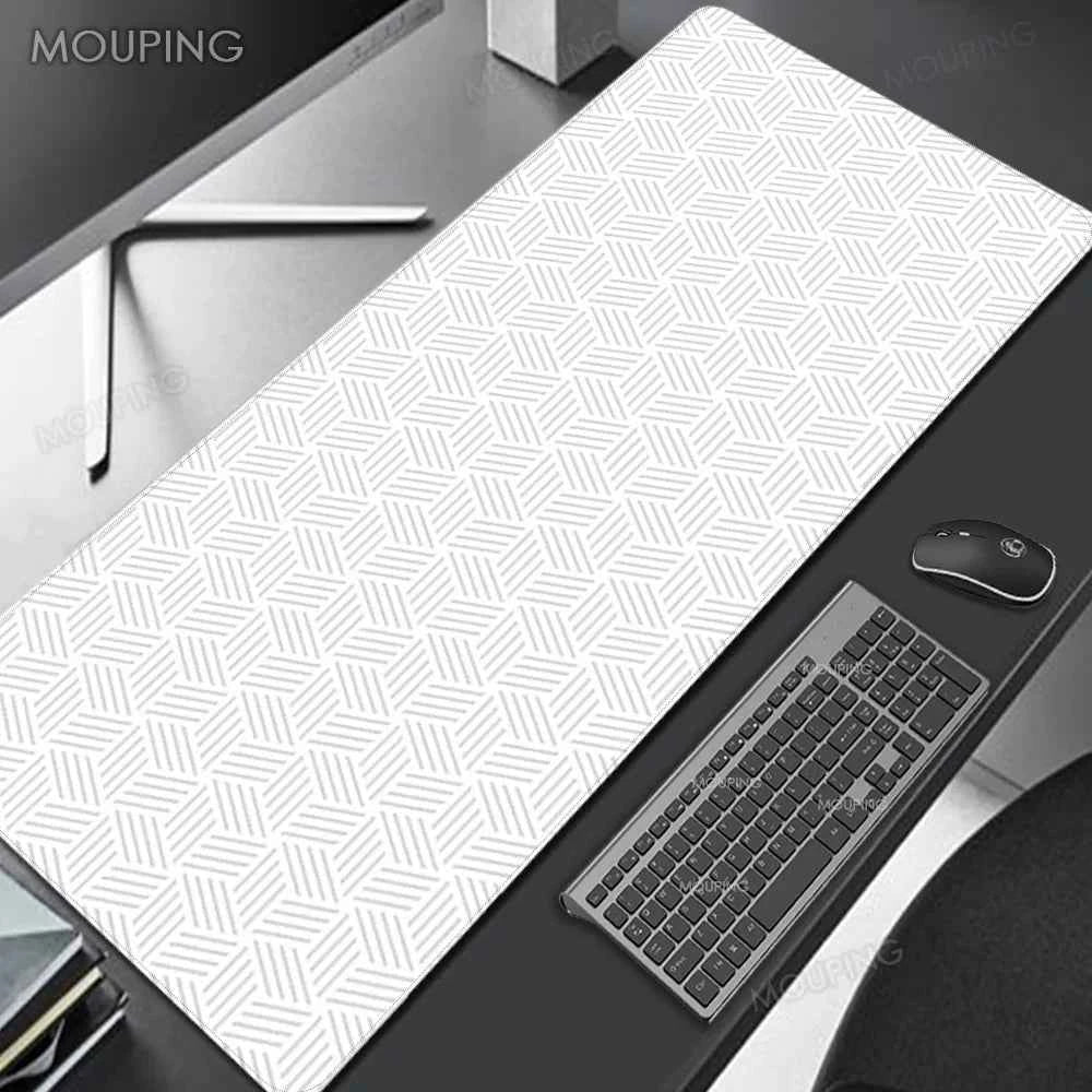 Black Deskmat Carpet Desk Accessories Laptop Gamer Mause Pad White Mouse Pad Large Mousepad 900x400 Office Tables mouse mats