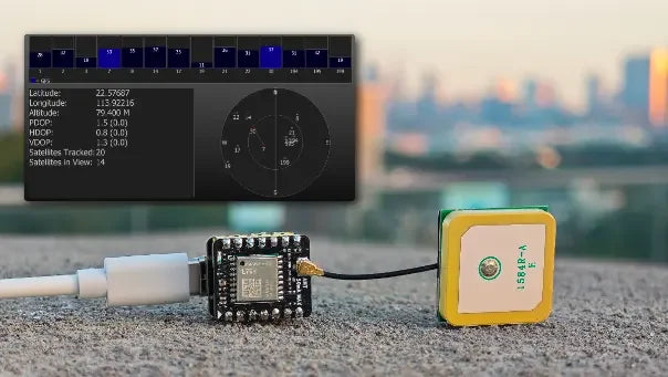 L76K GPS GNSS Module for XIAO, High Precision Multi-GNSS Receiver with Antenna, Low Power Tracking Module for IoT Robotics
