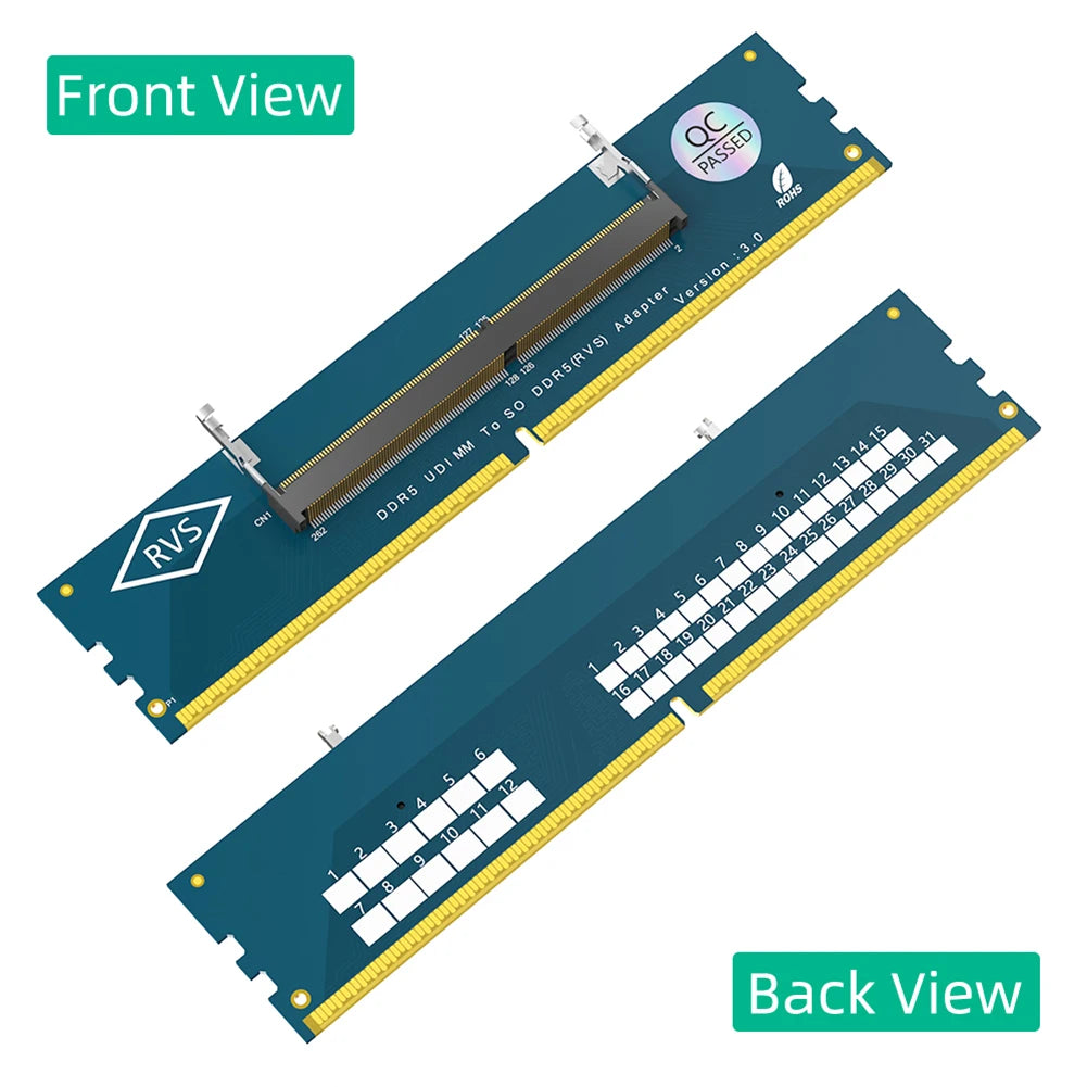 Laptop SO DDR5 RAM To Desktop DDR5 U-DIMM Adapter  Memory Card Converter  Laptop To Desktop SO-DIMM To PC DIMM Card