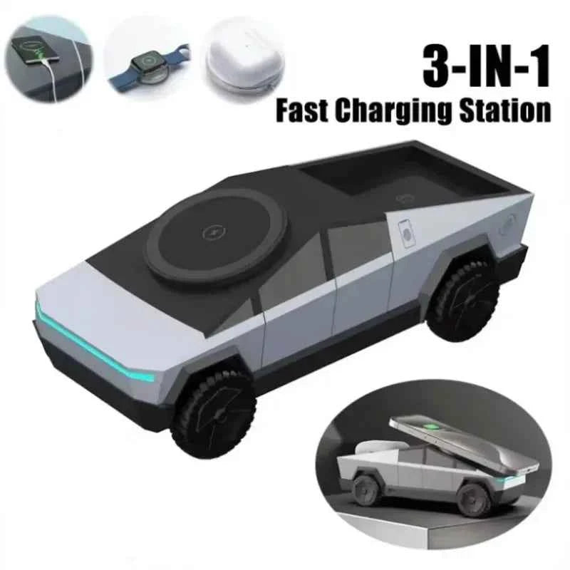 Car Magnetic Wireless Charger Dashboard Stand For iPhone 17 16 15 14 pro Max Samsung Watch AirPods Pro Fast Charging Station
