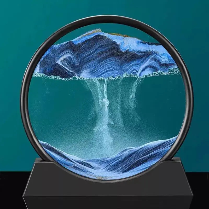 Flowing Sand Painting Living Room Foyer Art Dynamic Decoration Office Desktop Decoration Home 3D Flowing Sand Decoration
