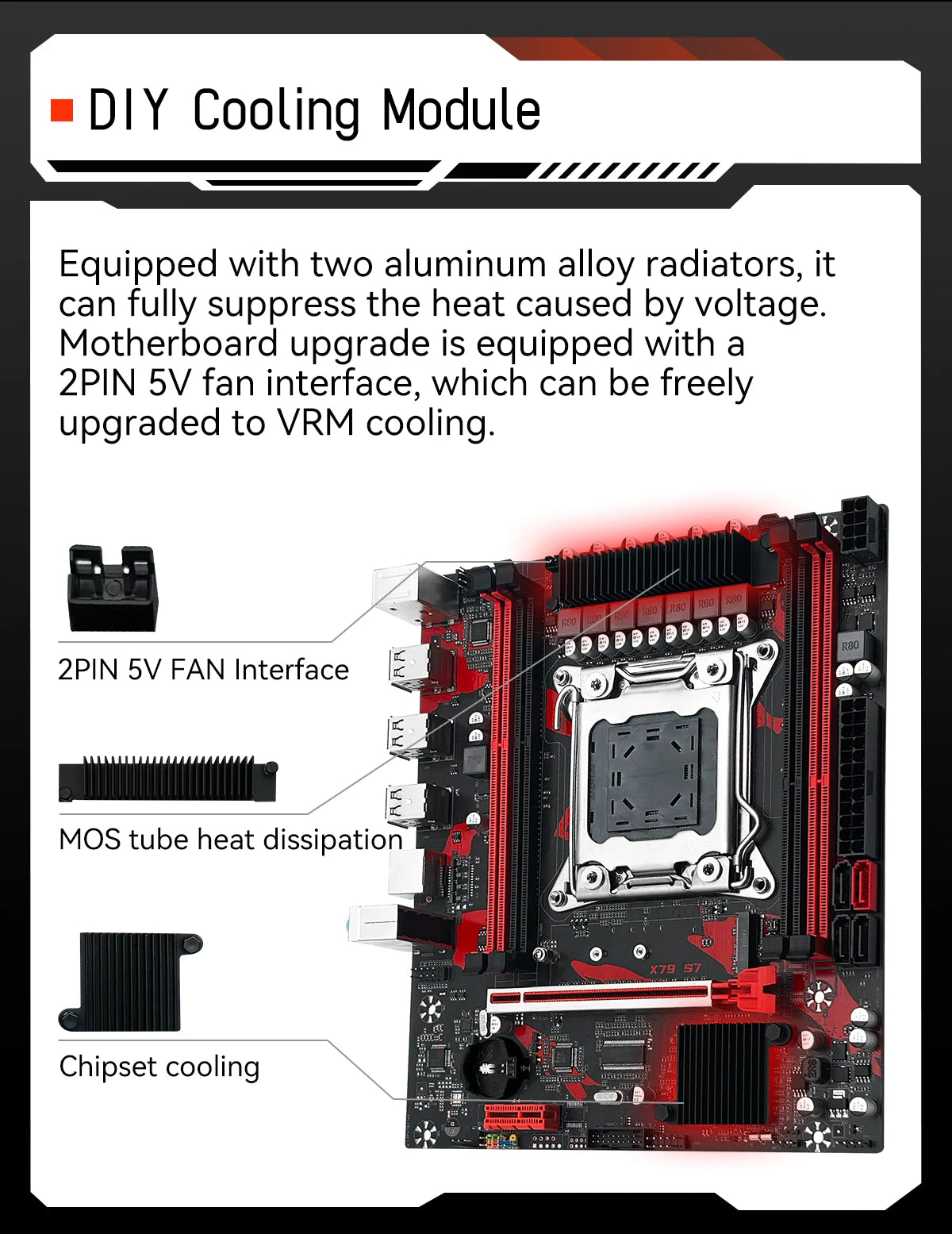 MACHINIST X79 S7 Motherboard Support Intel Xeon E5 v1&v2 LGA 2011 CPU Processor DDR3 REG ECC RAM Dual Channel Mainboard