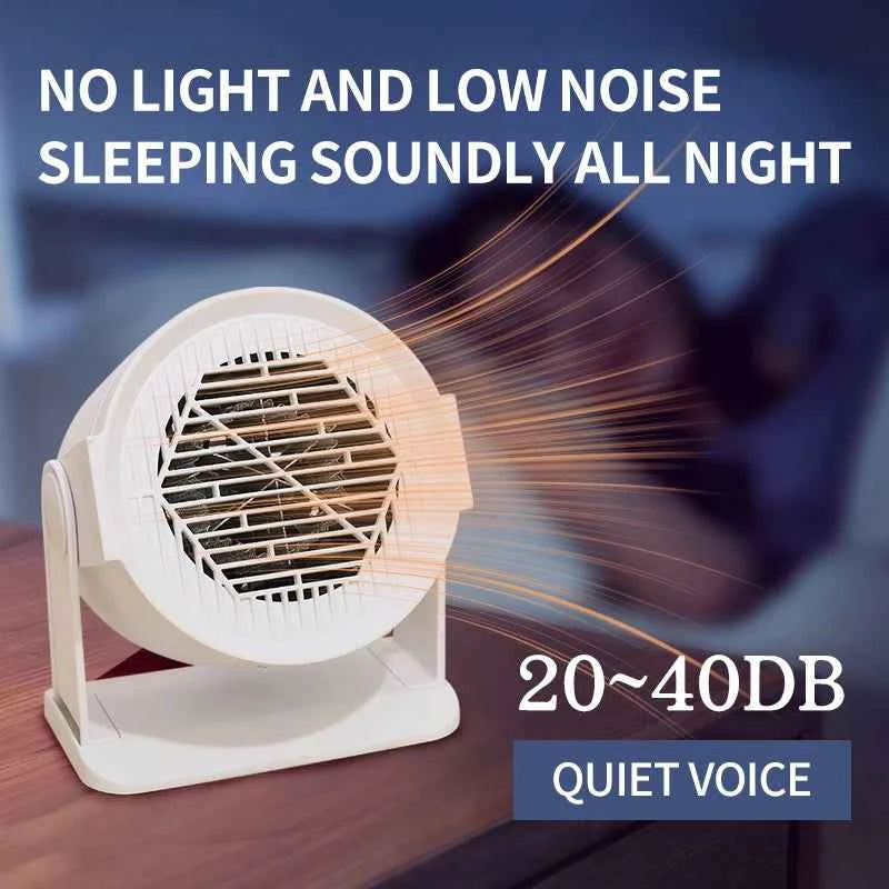EU Heating Cooling Small Heater Home Bedroom Dormitory Office Energy Saving Safety Quiet Rotating Shaking Head Electric Heater