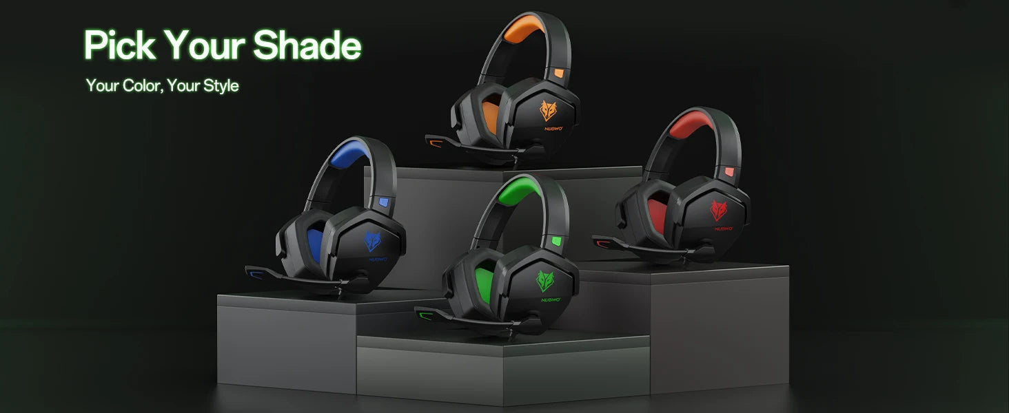 NUBWO N16 Gaming Headset - Noise Canceling Mic, Stereo Sound, and Comfortable Design Gaming Headphones for PS5, PS4, Xbox One