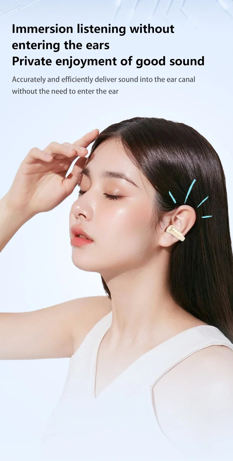 Lenovo EA400 OWS Wireless Bluetooth Earphones Noise Reduction Gaming Headphones HlFl Sound Quality Ear Clip for Xiaomi Phone