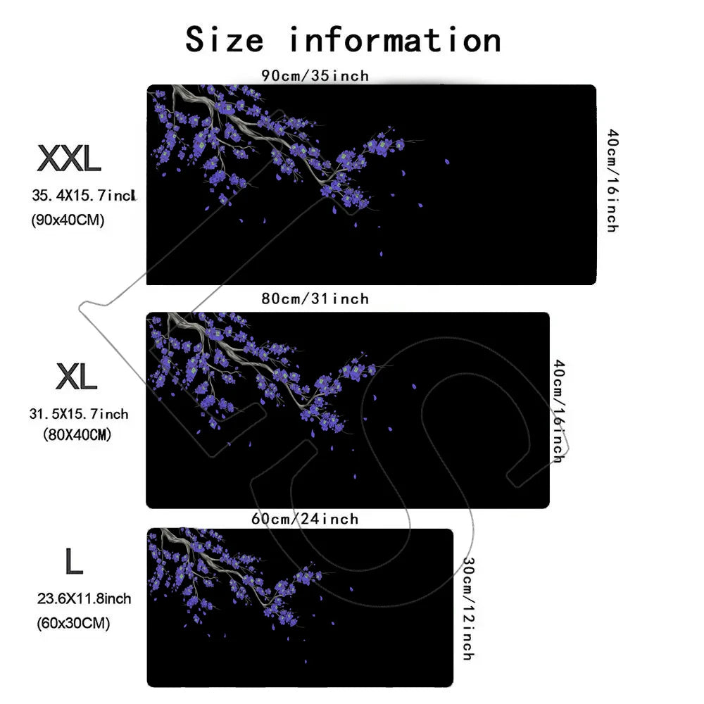 Japan Sakura Gaming Mouse Pad Xxl Various Colors Laptops  Cherry Blossom Mousepad Office Carpet Gamer Keyboard Computer Desks