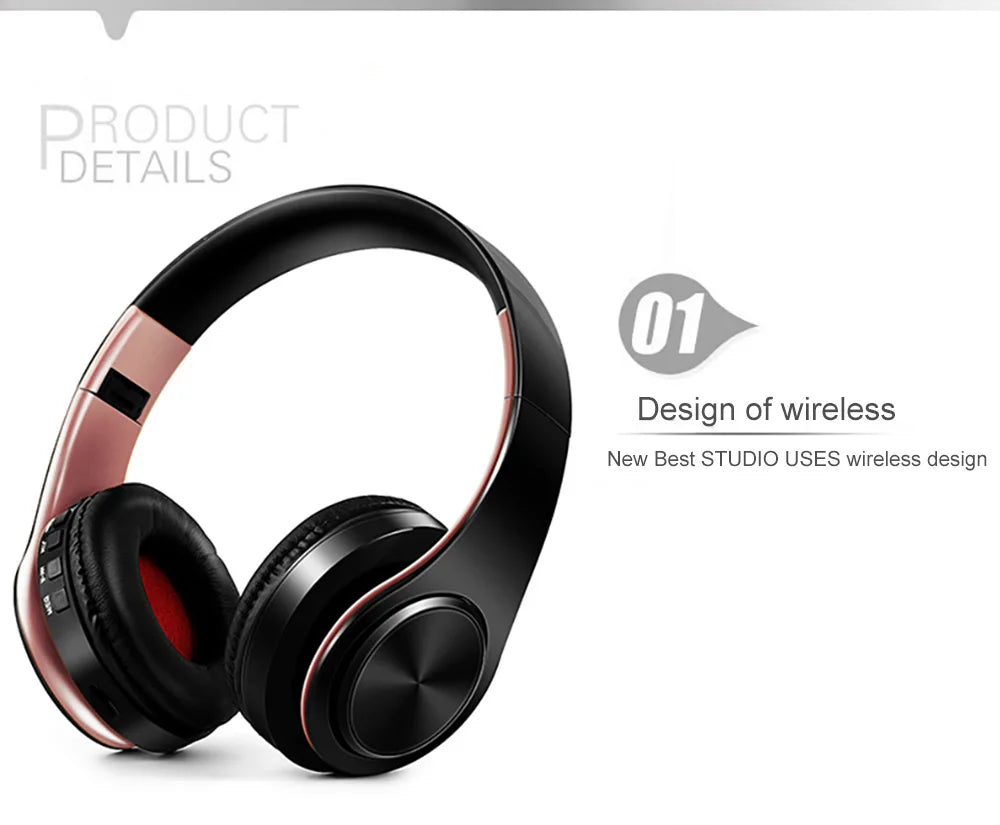 New Arrival Colors Wireless Bluetooth Headphone Stereo Headset Music Headset Over the Earphone with Mic for Iphone Sumsamg