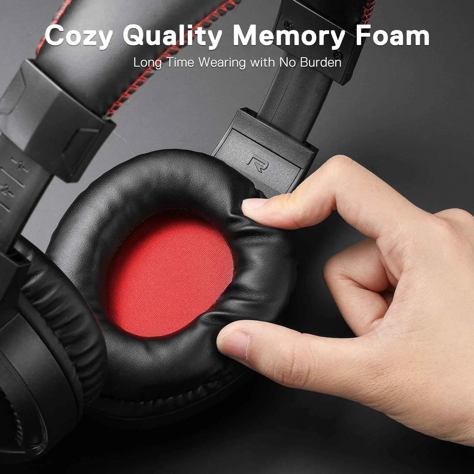 Redragon H211 Cronus White Wired Gaming Headset, Stereo Surround Sound, Noise-Canceling Microphone, Dynamic RGB Backlight,