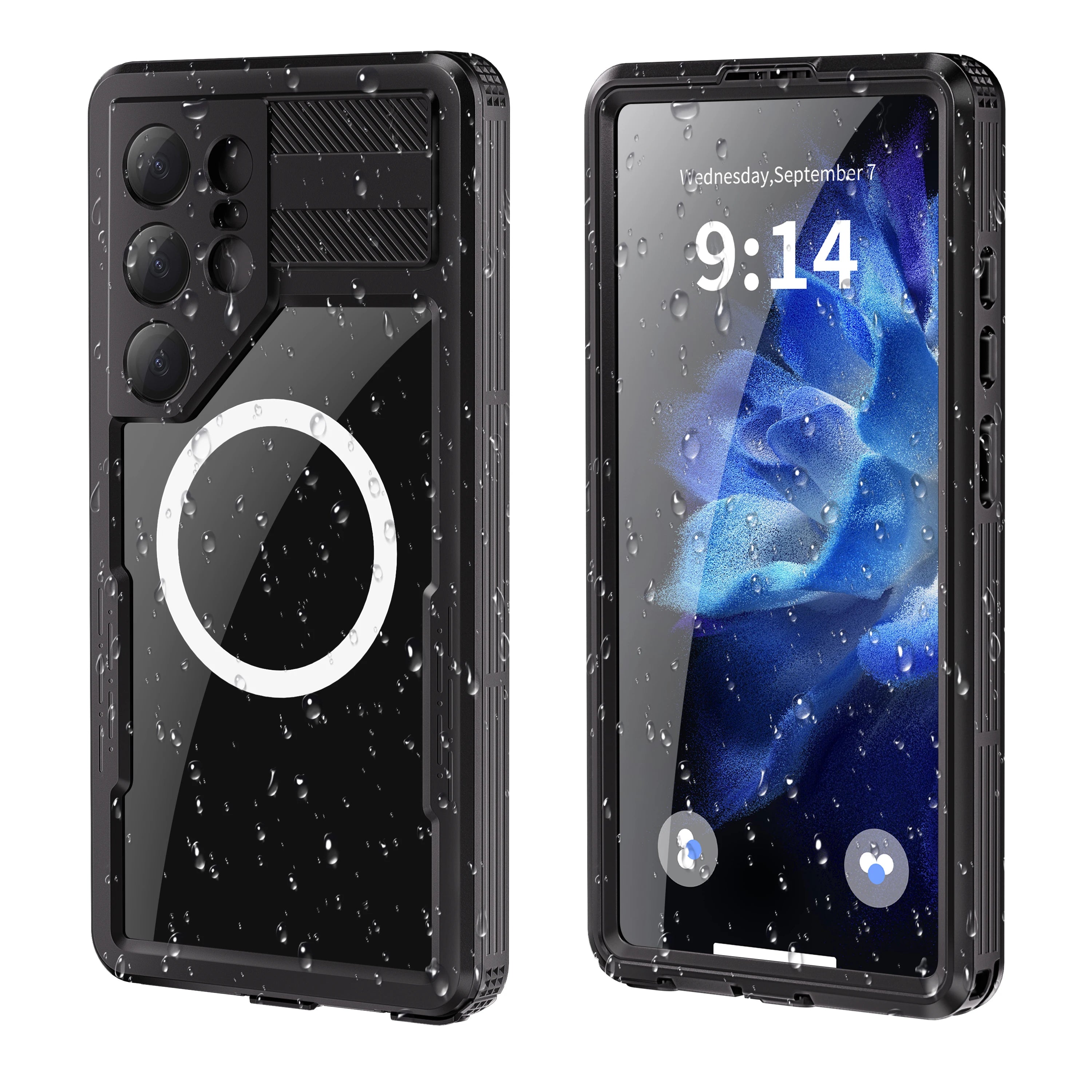 IP68 Waterproof Phone Case with Magnetic Lanyard for Samsung Galaxy S25 Ultra S24 (Note: S23 does not have a magnetic feature)