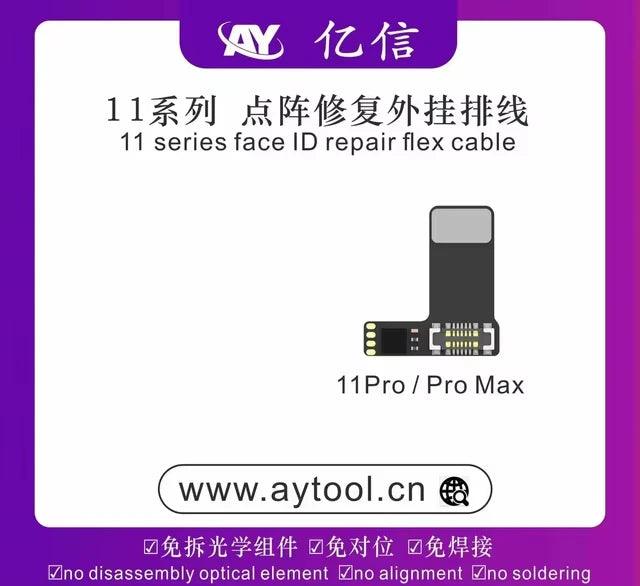 NEW AY A108 Tag Face id Flex Cable for IPhone X-11 12 13 14 15 ProMax Dot Matrix Repair No-alignment NO-soldering No-disassembly