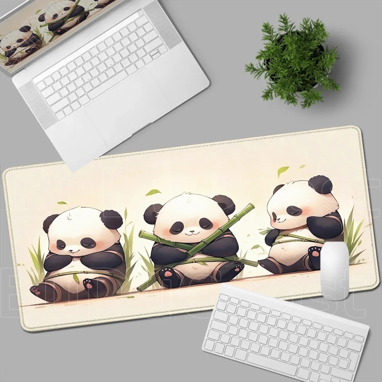 HD Printing Kawaii Anime Panda Mouse Pad Large Computer Office PC Game Table Mats XXL Gaming Keyboard Pad Cute Animals Desk Pads