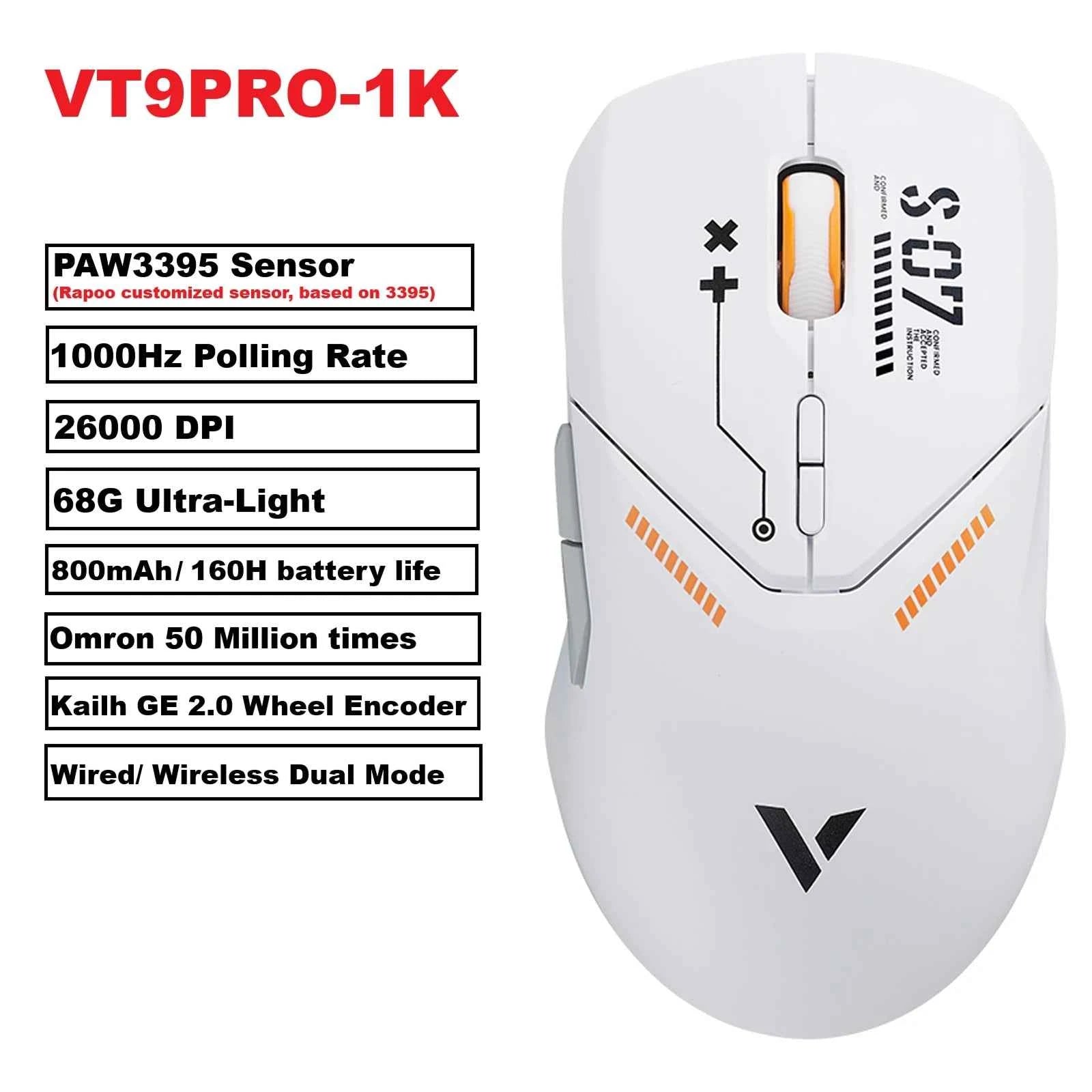 RAPOO VT9PRO Wireless Gaming Mouse
