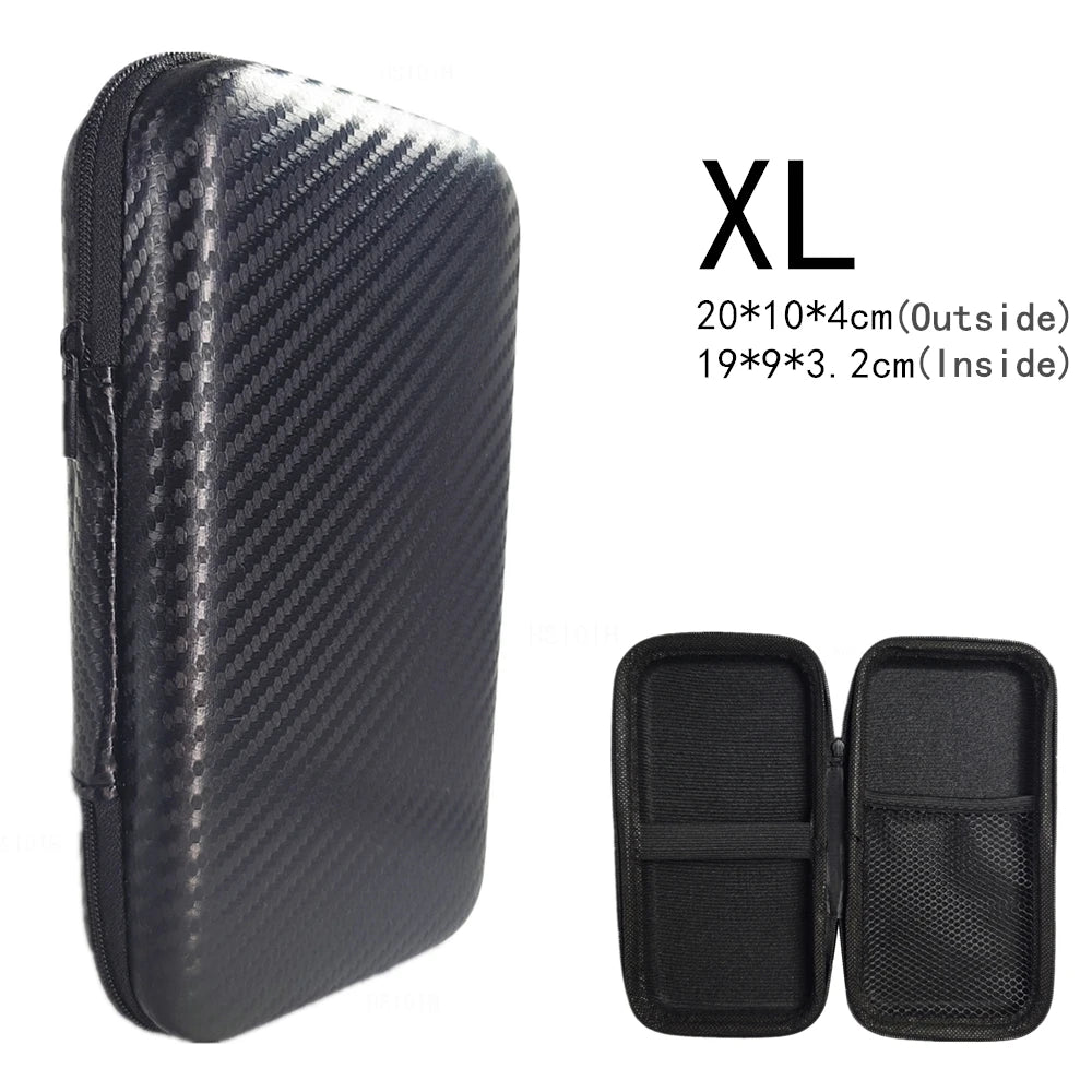 Digital Multimeter Bag Tool Bag Black For Headphone Bag Shockproof Bag EVA Box Case Earphone Carbon Fiber Texture Storage Bags