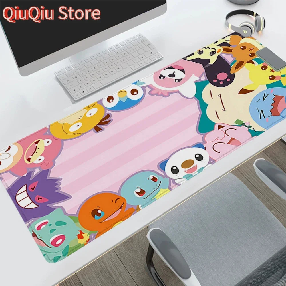 New Pokemons Mouspad Deskmat Kawaii Cute Gaming Mats Pad to Computer Offices Mousepad Gamer Mouse Carpet Mausepad Big Mousepepad