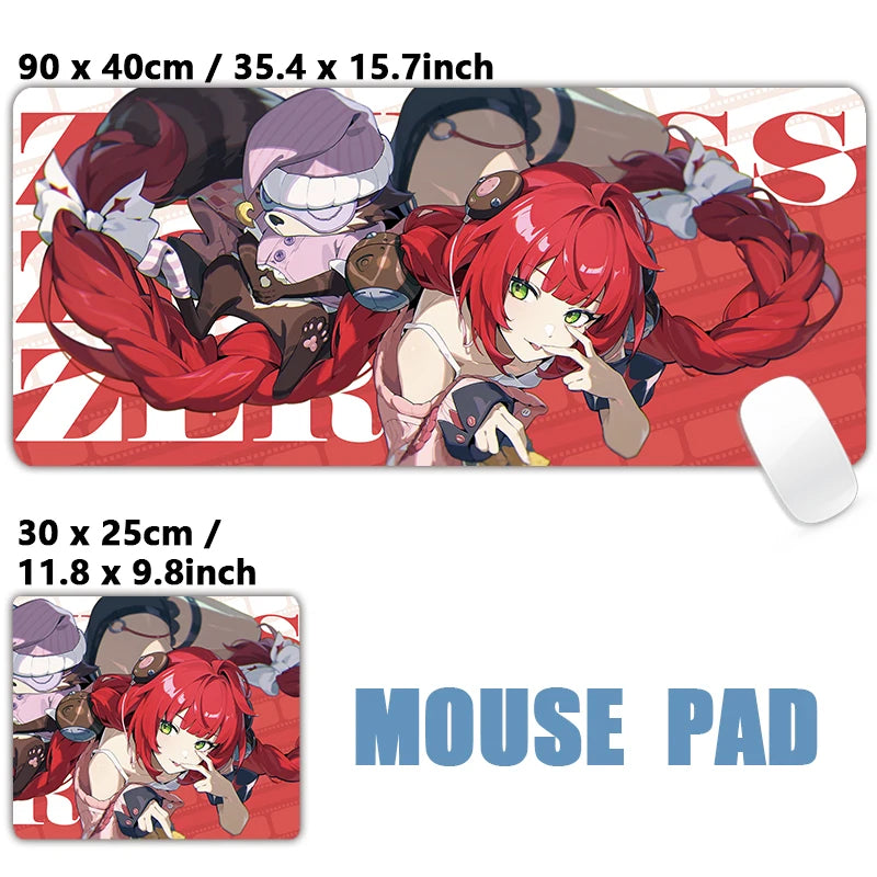 ZZZ Gaming Hoshimi Miyabi Ye Shunguang Mouse Pad Evelyn Ellen Zenless Zone Zero Keyboard Desk Mats XXL Anime Girls Mousepad